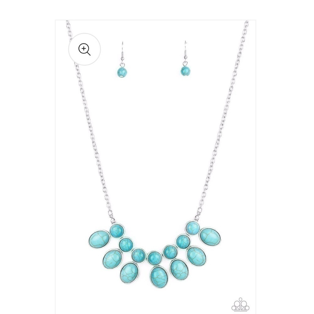Environmental Impact Blue Necklace Set